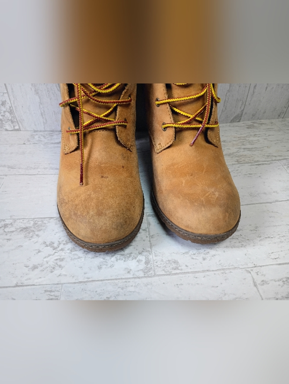 Timberland Women’s Wheat Suede Lace-Up Heeled Boots - Picture 7 of 16